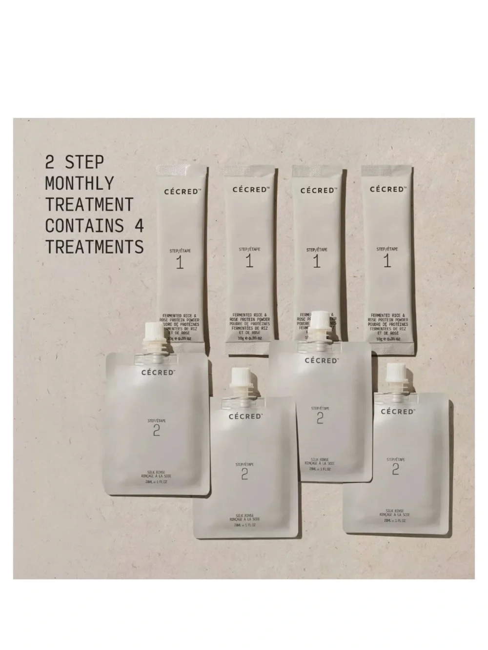 Cécred Nourishing Hair Oil& Fermented Rice & Rose Protein Treatments (2 Boxes)🔥